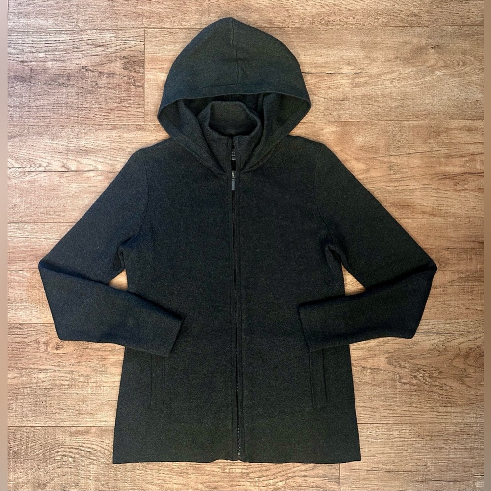 NEW! Cynthia Rowley Active Hooded Full Zip Knit Sweater XS